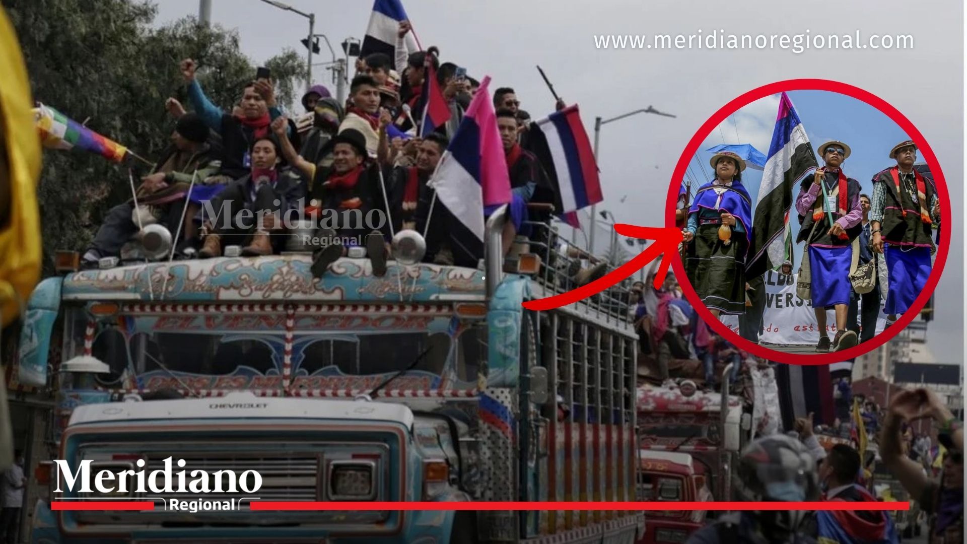 Comunidades indígenas Misak viajaron desde el Cauca hacia Bogotá para exigir garantías territoriales y respuestas del Gobierno Nacional frente al conflicto por tierras.