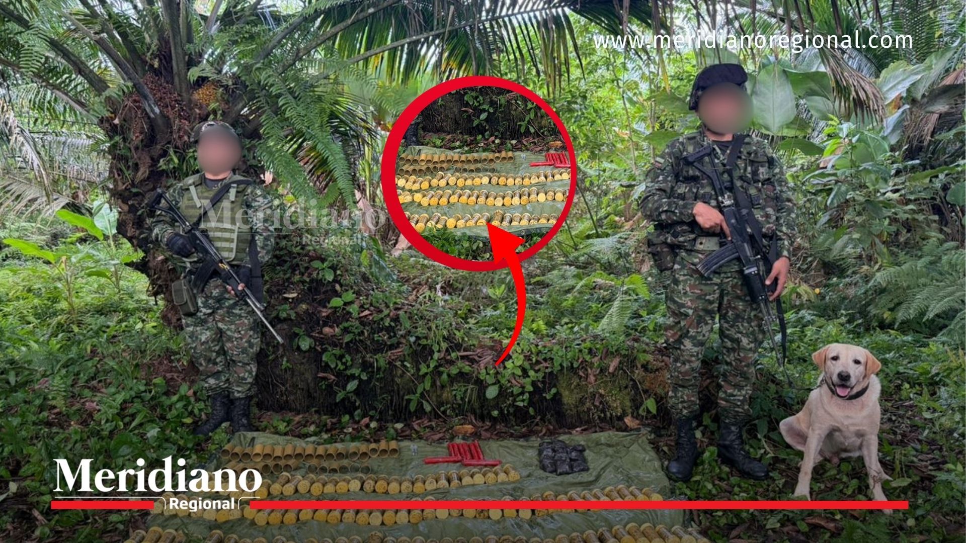 explosivos en Tumaco : Soldados del Ejército Nacional junto a explosivos hallados en un depósito ilegal en zona rural de Tumaco, Nariño.