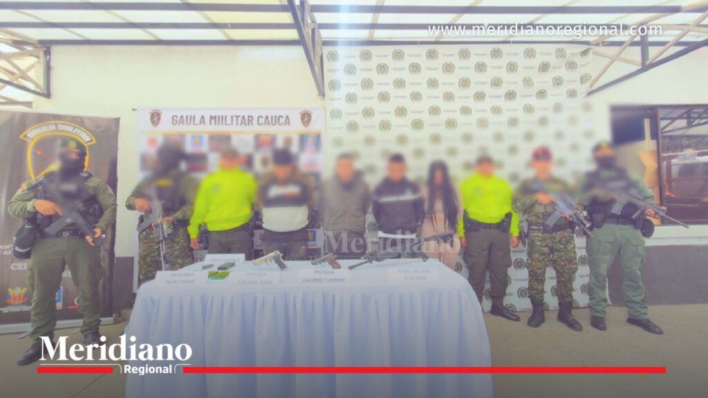 Captura de cinco presuntos integrantes de una banda señalada de robar vehículos de carga en Cauca durante operativo de la Policía y el Gaula Militar en Popayán.