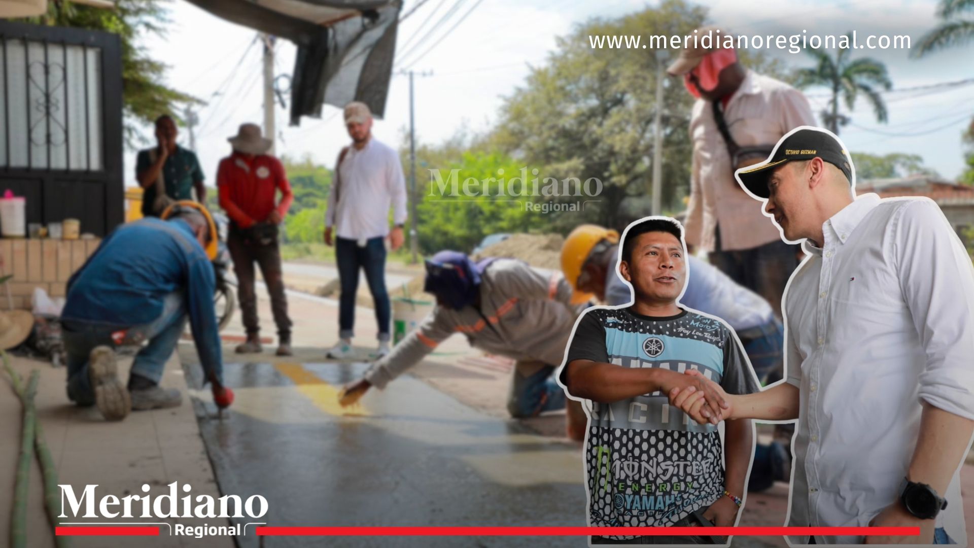 El gobernador Jorge Octavio Guzmán dialogó con habitantes y trabajadores durante el recorrido de seguimiento a las obras de la Calle Quinta en Santander de Quilichao, un proyecto que busca mejorar la movilidad y fortalecer la conexión vial del norte del Cauca.