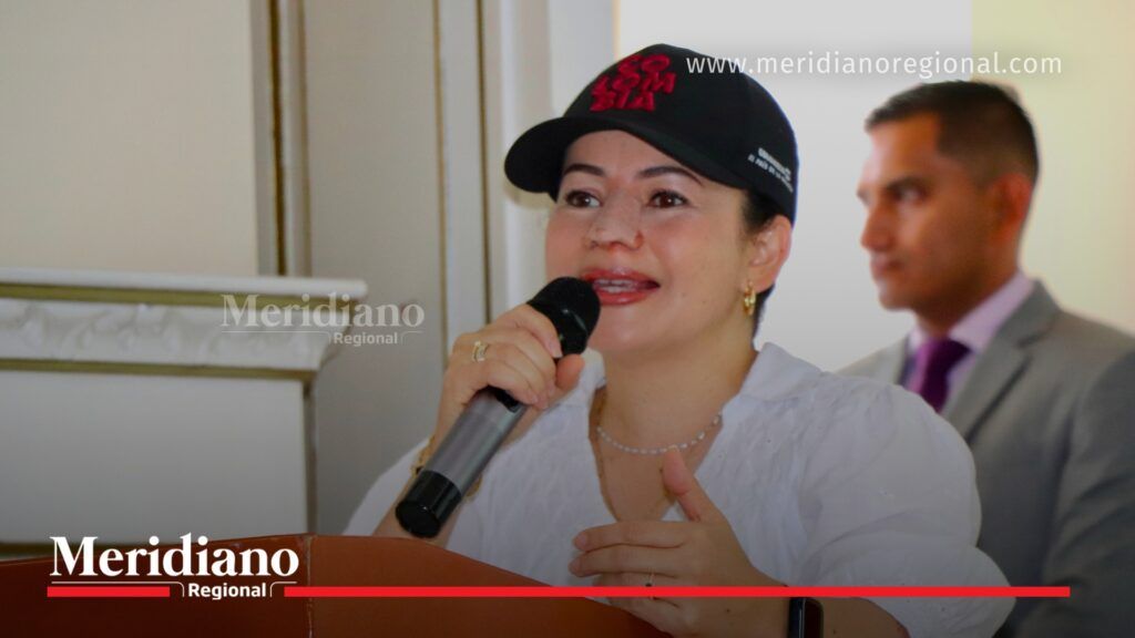 La secretaria de Desarrollo Económico y Competitividad del Cauca, Elvia Rocío Cuenca Bonilla, dirige su intervención durante la instalación de la Comisión Regional de Competitividad e Innovación, una estrategia liderada por la Gobernación del Cauca para fortalecer la competitividad e innovación, la productividad y el desarrollo económico del departamento.