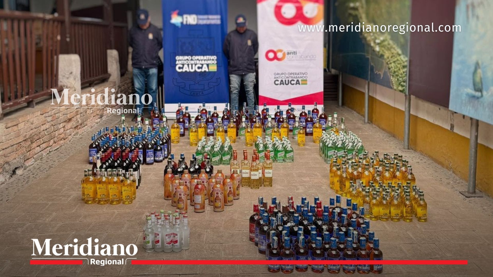 La Secretaría de Hacienda del Cauca lideró un operativo interinstitucional que permitió decomisar 586 unidades de licor de contrabando, avaluadas en más de 21 millones de pesos, durante controles realizados en el norte del departamento.