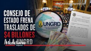 Consejo de Estado suspende traslados presupuestales a la UNGRD - Meridiano Regional Portada sobre la decisión del Consejo de Estado que suspendió disposiciones para trasladar recursos a la UNGRD.