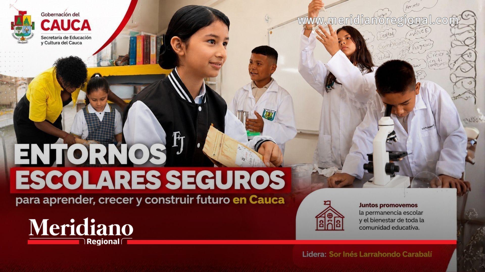 Estudiantes participan en actividades académicas que reflejan el compromiso de la Secretaría de Educación y Cultura del Cauca con la creación de entornos escolares seguros y protectores.