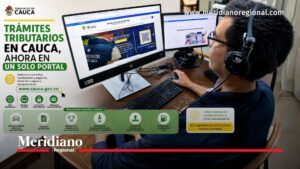 Trámites tributarios en Cauca ahora se realizan en un solo portal oficial - Meridiano Regional Funcionario utiliza la plataforma de la Oficina de Impuestos y Rentas de la Gobernación del Cauca para realizar trámites tributarios en el portal oficial www.cauca.gov.co.