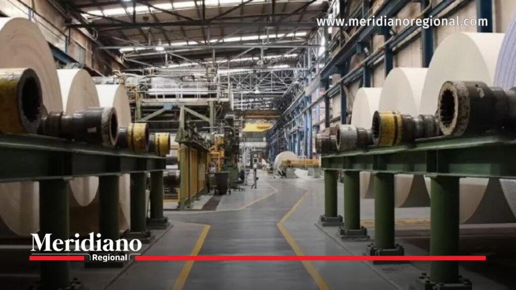 Interior de la planta de Propal durante su etapa de operación - Meridiano Regional Líneas de producción y rollos de papel en la planta de Propal, cuya operación fue suspendida tras la solicitud de liquidación judicial.
