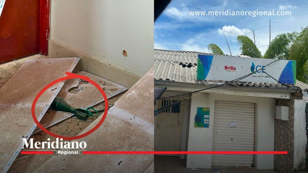 Daños en oficina de CEO tras ataque en El Tambo - Meridiano Regional Daños en oficina de CEO en El Tambo tras ataque con drones y artefacto explosivo sin detonar en su interior.