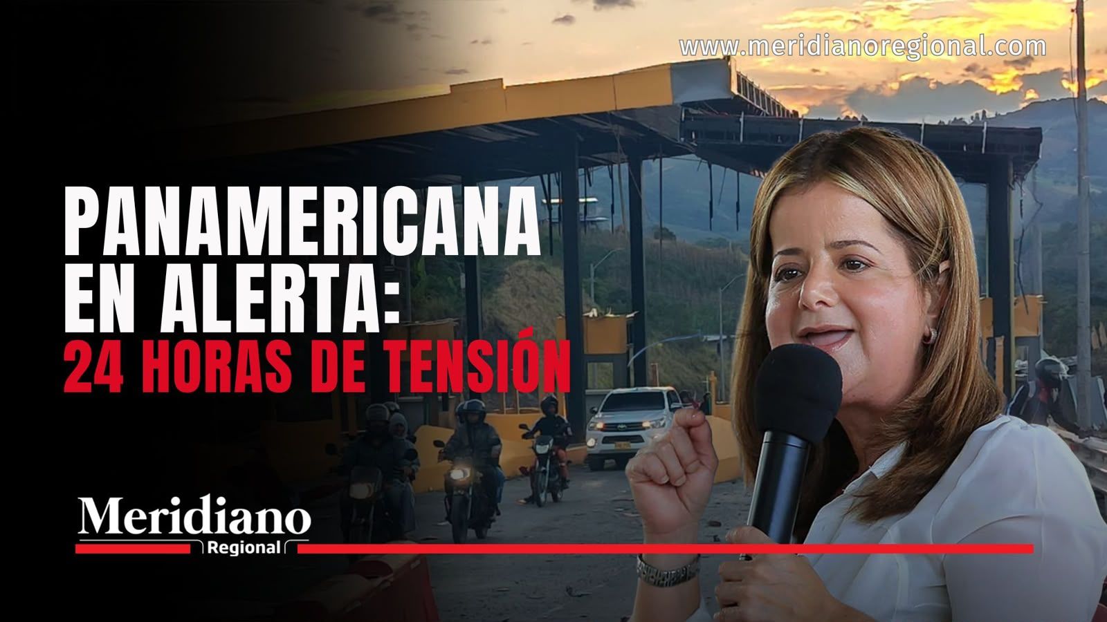 Panamericana en alerta tras 24 horas de tensión, con peaje de Mondomo afectado y ministra Elsa Noguera.