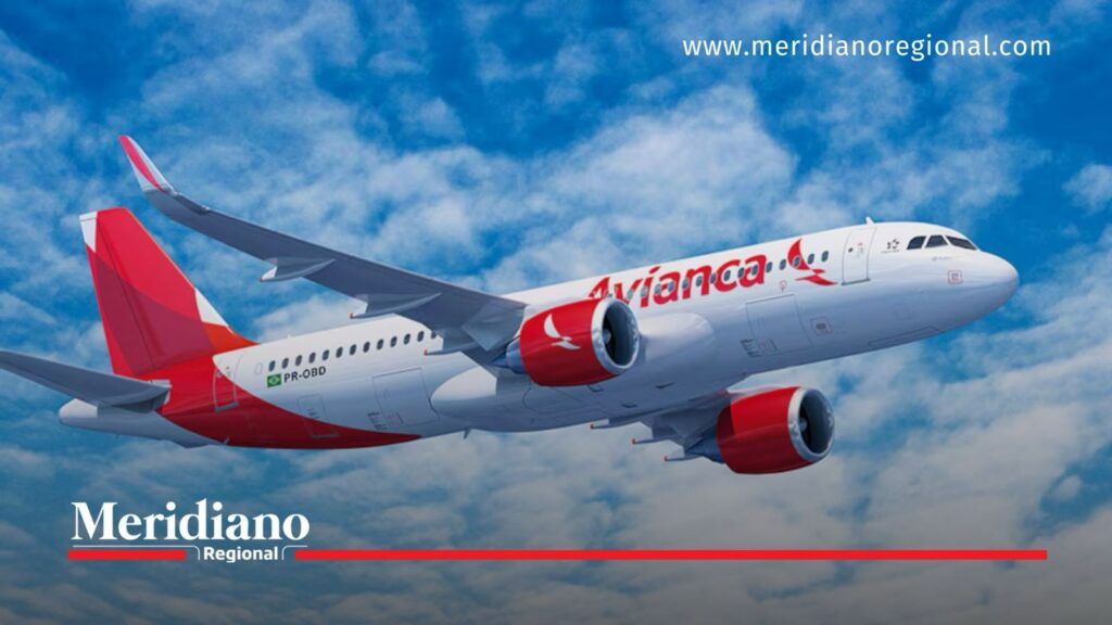 Avión de Avianca durante medidas para vuelos tras el terremoto.