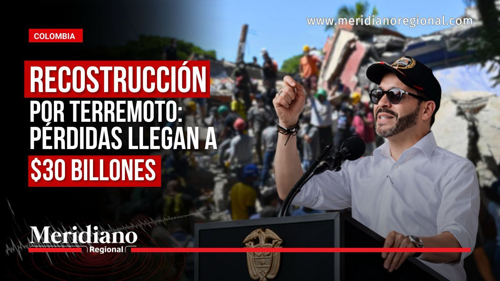 Reconstrucción por terremoto y daños en edificaciones tras el sismo del 10 de agosto.