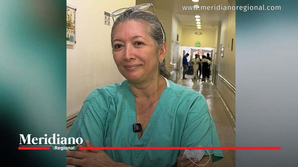 Claudia Komaromy, anestesióloga que protegió a paciente durante terremoto en el HUV.