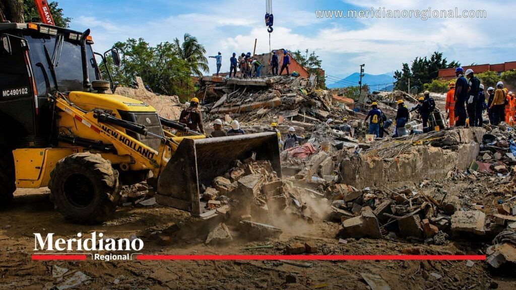Edificios nuevos en Cali bajo evaluación tras los daños y colapsos provocados por el terremoto.