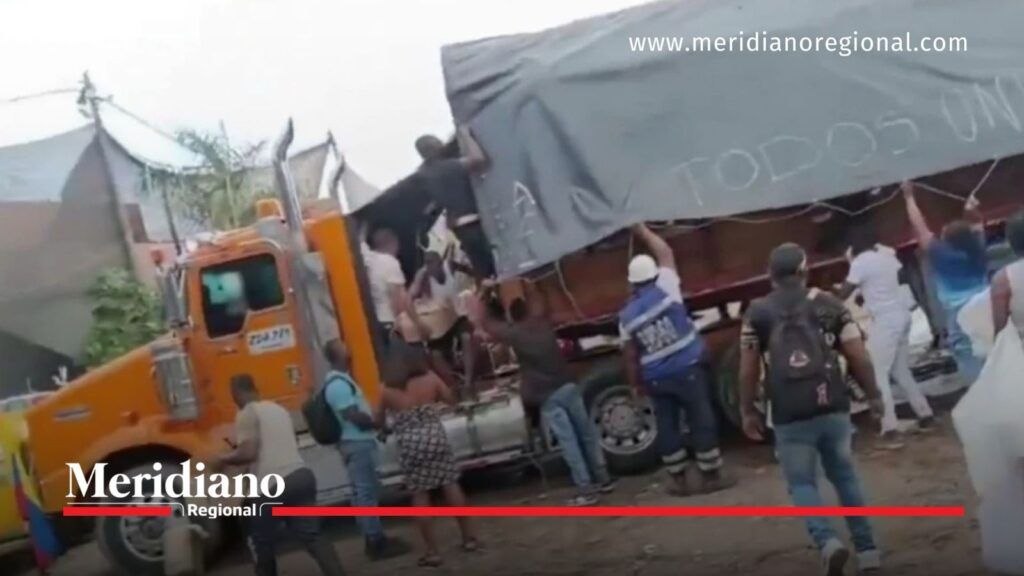 Policía descartó hurto de ayudas tras el desorden registrado alrededor de un tractocamión en Buenaventura.