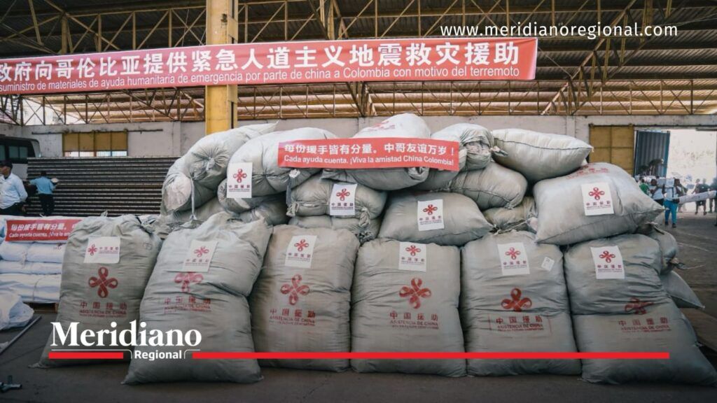 Ayuda humanitaria de China llega a Valle del Cauca para apoyar la atención y reconstrucción tras el terremoto.