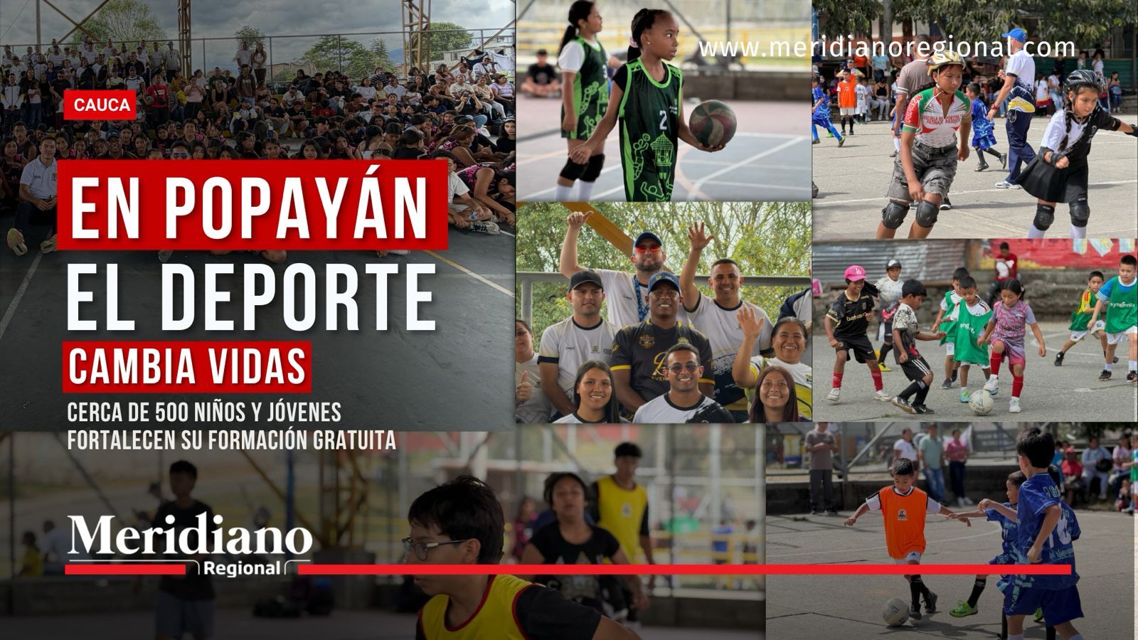 Formación deportiva en Popayán reúne a cerca de 500 niños y jóvenes.