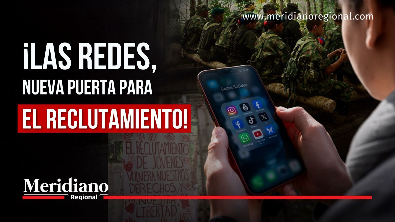 Human Rights Watch alerta sobre el uso de redes sociales para el reclutamiento de menores por grupos armados.