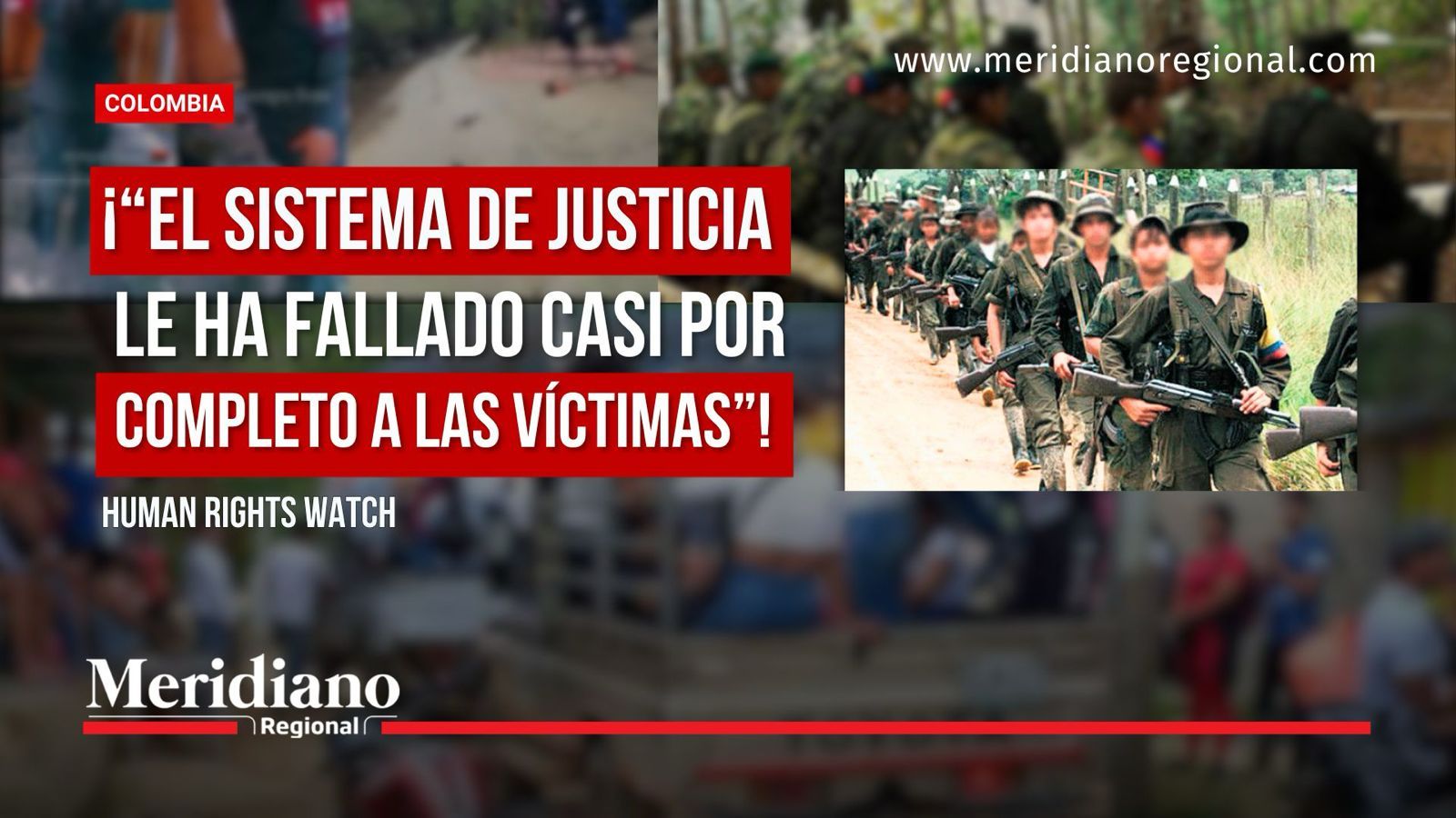 Portada de Human Rights Watch sobre fallas del sistema de justicia frente al reclutamiento infantil.