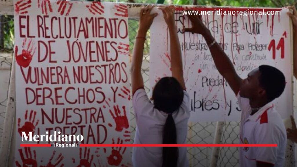 Jóvenes rechazan el reclutamiento infantil - Meridiano Regional Jóvenes elaboran mensajes contra el reclutamiento infantil y en defensa de sus derechos.