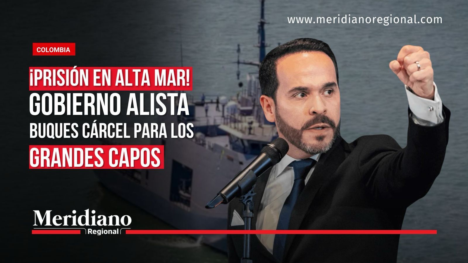 Gobierno prepara estrategia de buque cárcel para recluir a cabecillas criminales en altamar.