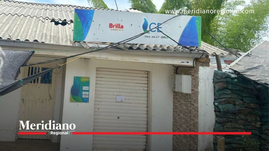 Oficina de CEO afectada en El Tambo - Meridiano Regional Oficina de CEO en El Tambo afectada durante el hostigamiento del 26 de agosto.