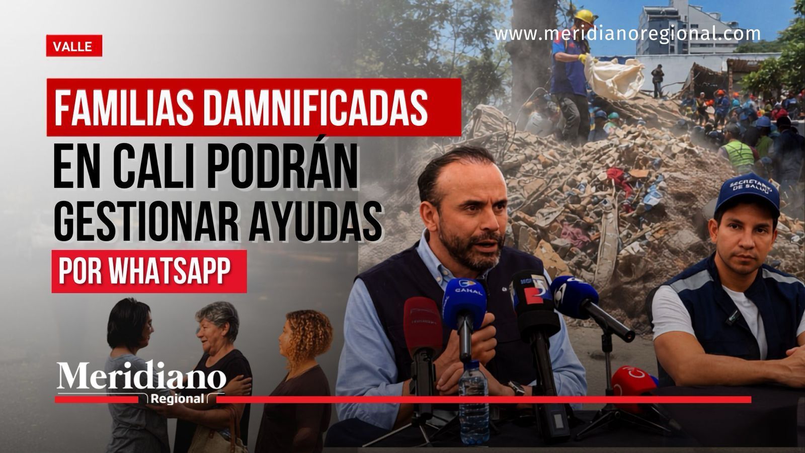 Familias damnificadas en Cali gestionarán ayudas humanitarias mediante WhatsApp.