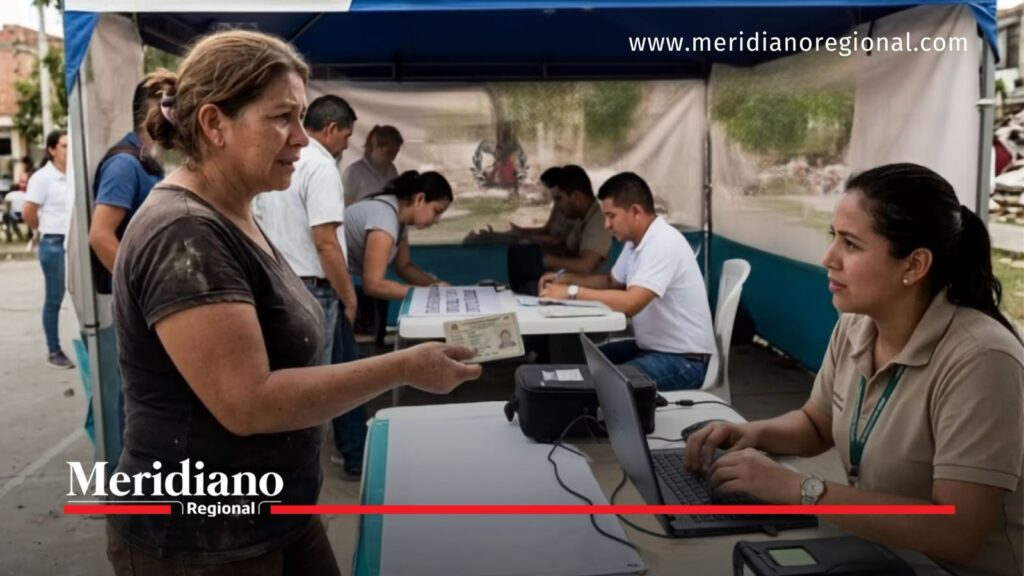 Atención de la Registraduría a damnificados en Cali - Meridiano Regional Ciudadana recibe atención de la Registraduría para tramitar documentos tras el terremoto en Cali.