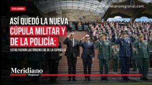 Nueva cúpula militar y de la Policía de Colombia durante ceremonia de reconocimiento encabezada por Abelardo De La Espriella.