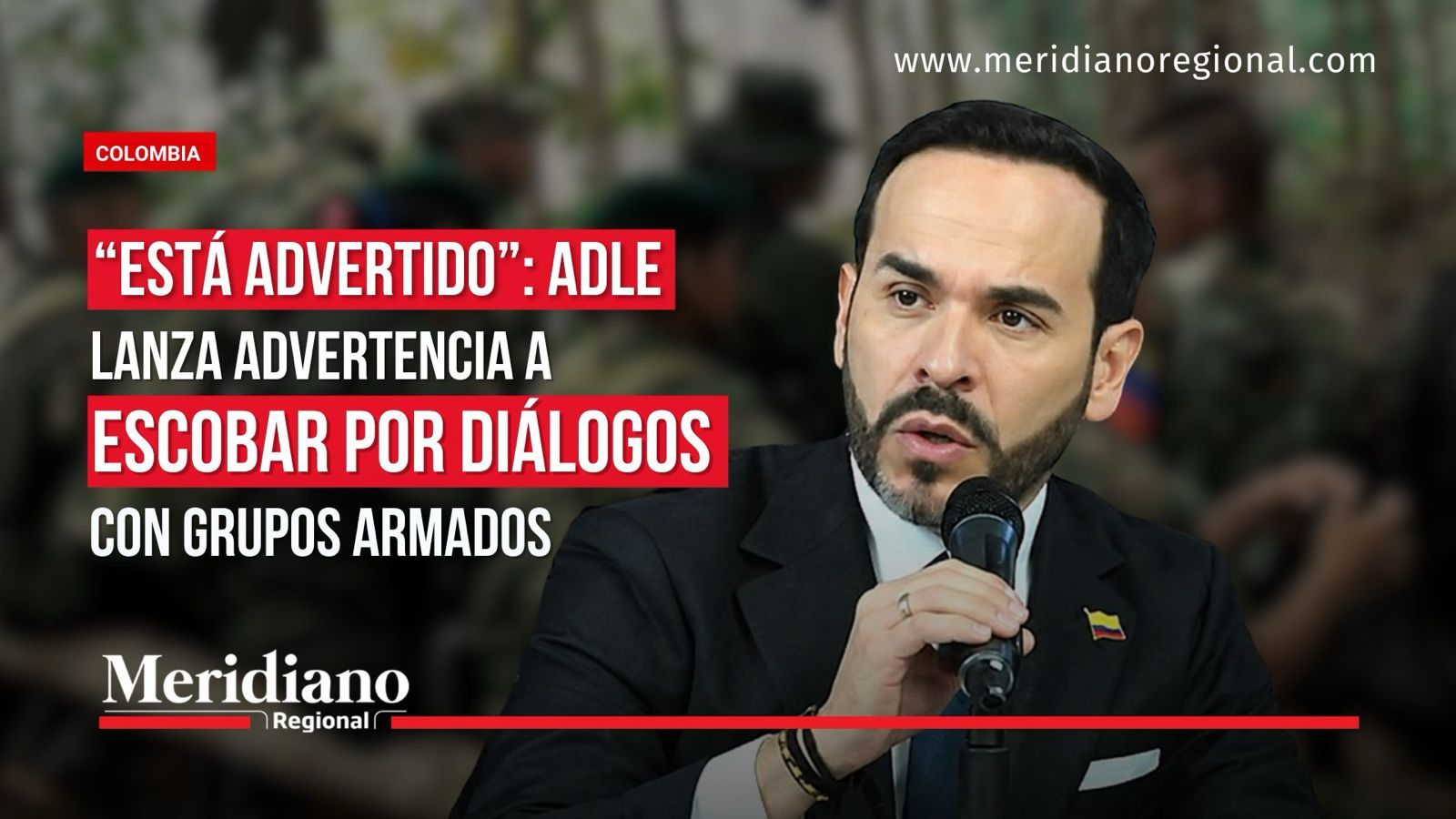 Abelardo de la Espriella durante una intervención sobre los diálogos con grupos armados y la seguridad en Nariño.
