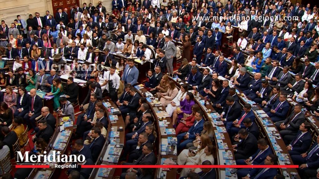 Congreso de Colombia durante debate sobre nuevas reglas para las protestas.