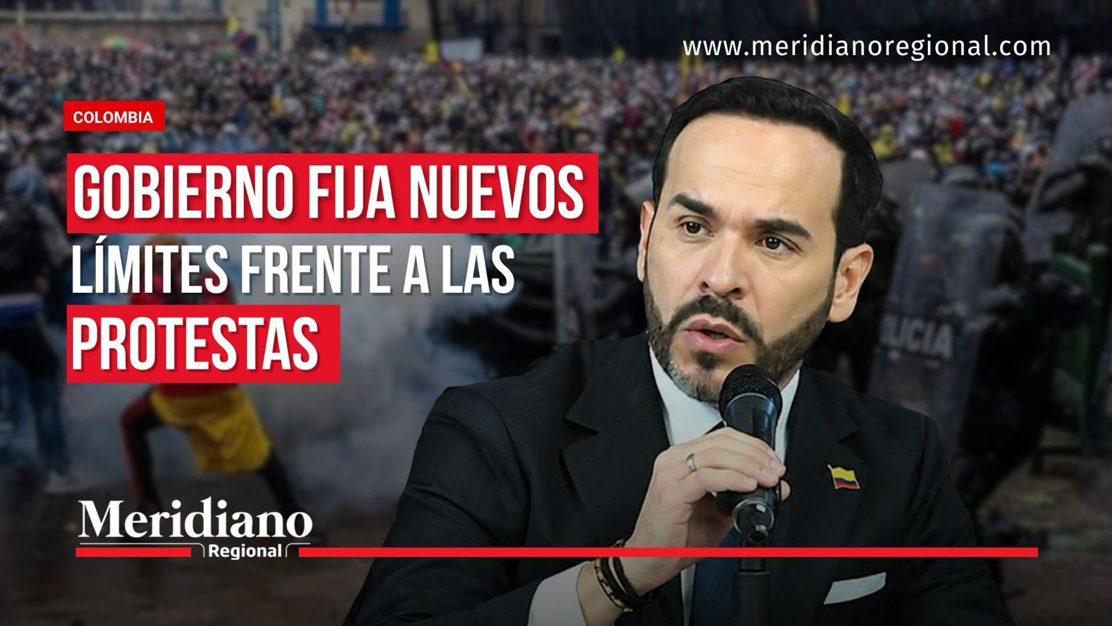 Abelardo De La Espriella y protesta en Colombia por nuevas reglas de actuación ante hechos violentos.