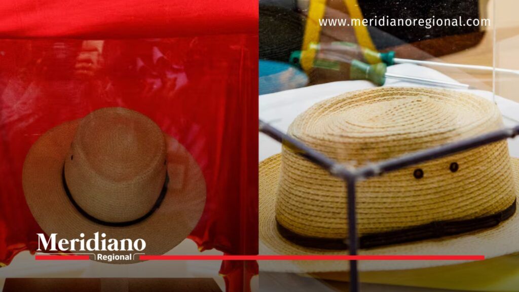 Sombrero de Carlos Pizarro exhibido como pieza relacionada con su reconocimiento patrimonial.