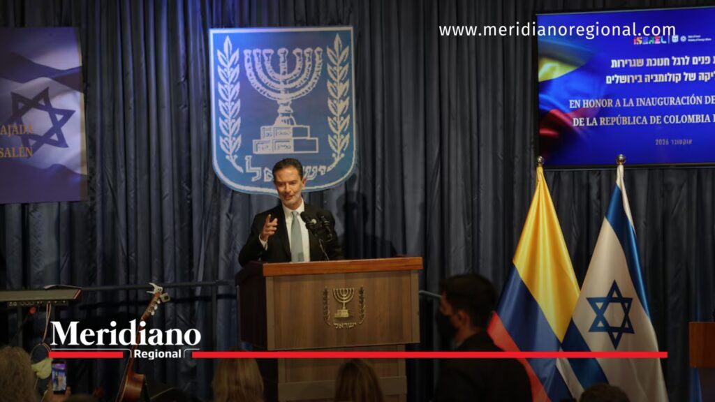 Omar Bula Escobar durante acto oficial en Israel - Meridiano Regional Omar Bula Escobar ministro de Relaciones Exteriores de Colombia durante un acto oficial en Israel.