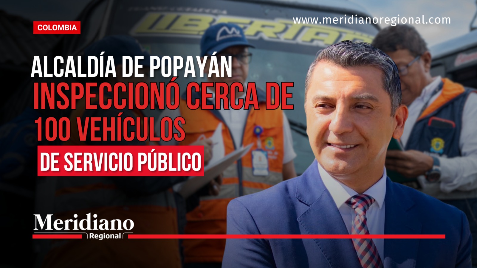 Diseño sobre inspección de cerca de 100 vehículos del transporte público en Popayán.