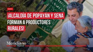Alcaldía de Popayán y SENA impulsan formación en agroecología para productores rurales. - Meridiano Regional Portada de Meridiano Regional con el titular «¡Alcaldía de Popayán y SENA forman a productores rurales!» y un montaje de fotografías relacionadas con el campo y las comunidades rurales.