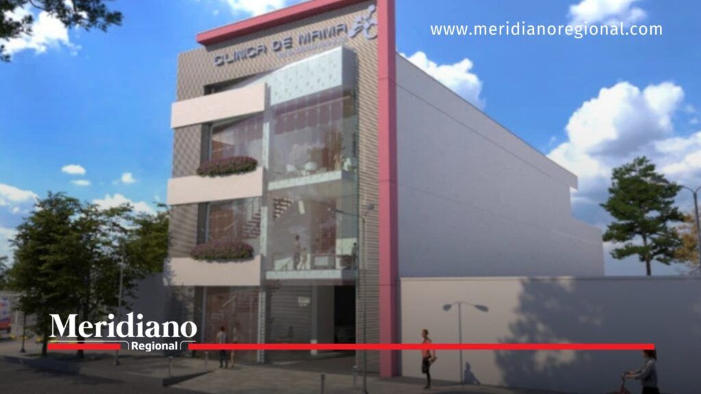 Diseño arquitectónico de la nueva Clínica de Mama de Cali, un edificio de tres pisos destinado a consultas y diagnósticos especializados.