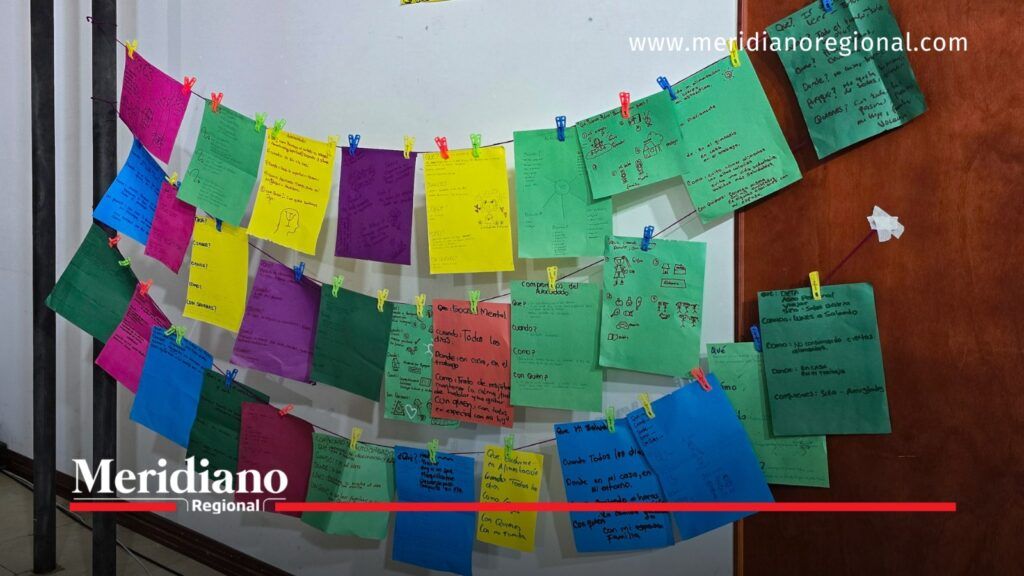 Taller sobre el bienestar de las personas cuidadoras en Popayán. - Meridiano Regional Carteles de colores con reflexiones y dibujos sobre el autocuidado, elaborados durante una jornada del Sistema Municipal de Cuidado en Popayán.