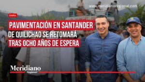 Habitantes de La Palomera y sectores cercanos de Santander de Quilichao, Cauca, participan en una reunión comunitaria sobre la continuidad del proyecto de pavimentación vial.