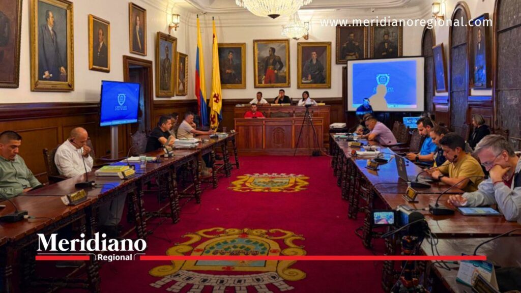 Recinto del Concejo Municipal de Popayán con concejales durante una sesión, relacionado con el descuento del 80 % en intereses de Predial e ICA.