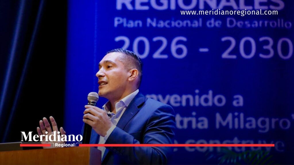 Gobernador del Cauca, Jorge Octavio Guzmán, hablando durante el encuentro regional del Plan Nacional de Desarrollo 2026-2030.
